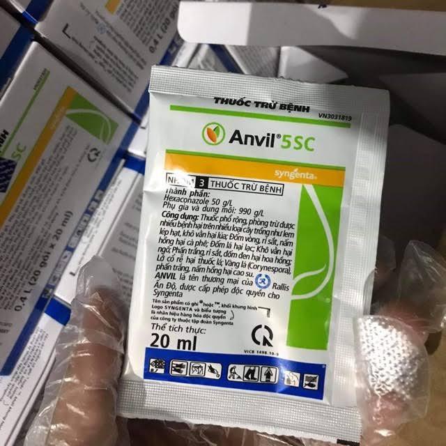 Chế phẩm Anvil 5SC 20ml trị bệnh nấm, đốm đen, rỉ sắt, cây trồng, hoa lan, hoa hồng