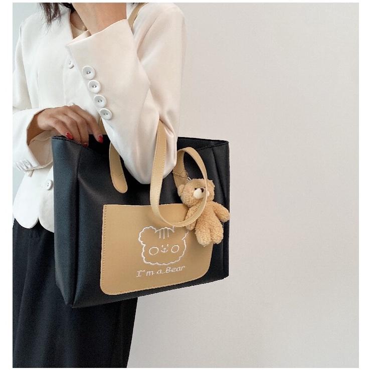Túi xách nữ công sở LOLI 88 tote da pu để vừa A4 kẹp nách đeo vai đi học đi chơi thời trang giá rẻ - TXCS42