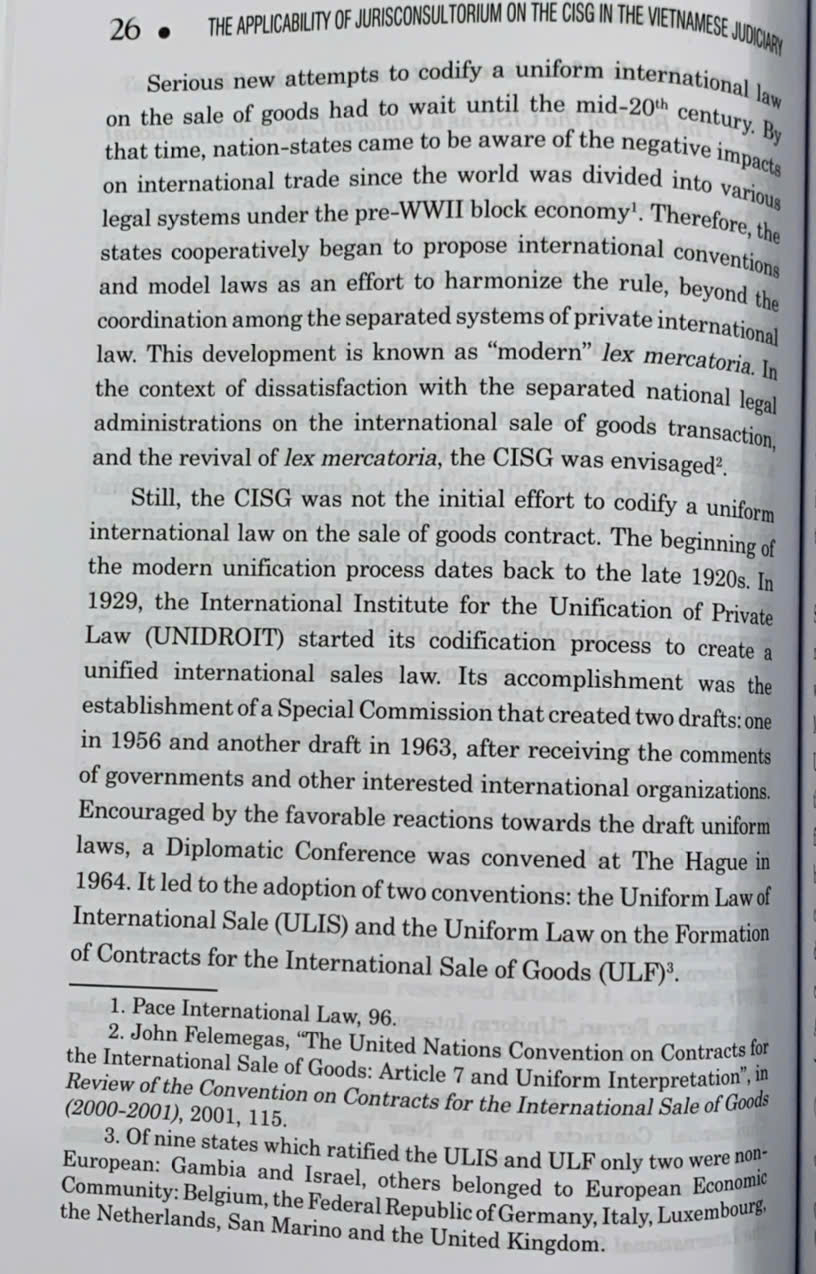 Applicability of jurisconsultorium on the CISG in the Vietnamese judiciary