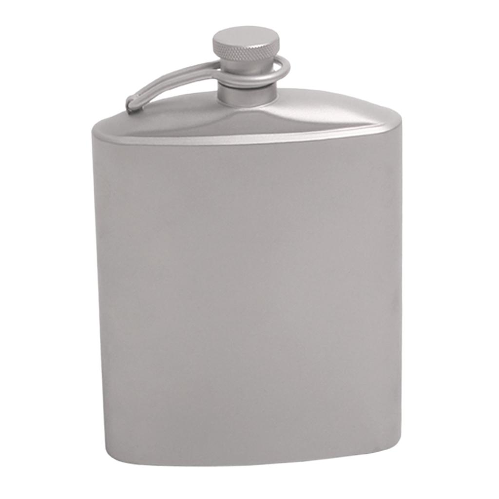 Portable Titanium Hip Flask Whiskey Flagon Camping Liquor Bottle & Alcohol Stove