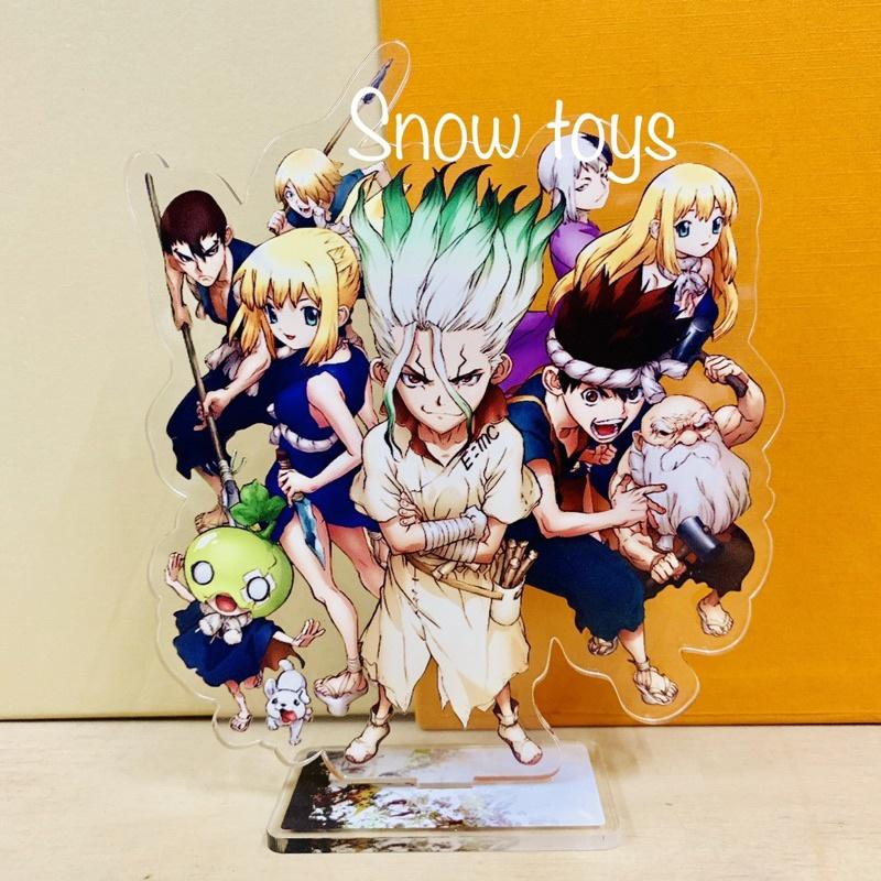 Mô Hình Tượng Standee Acrylic Mica - Dr.Stone - Senku Taiju Yuzuriha Tsukasa Gen Hyoga Ryusui Francois - Dr Stone - 16cm