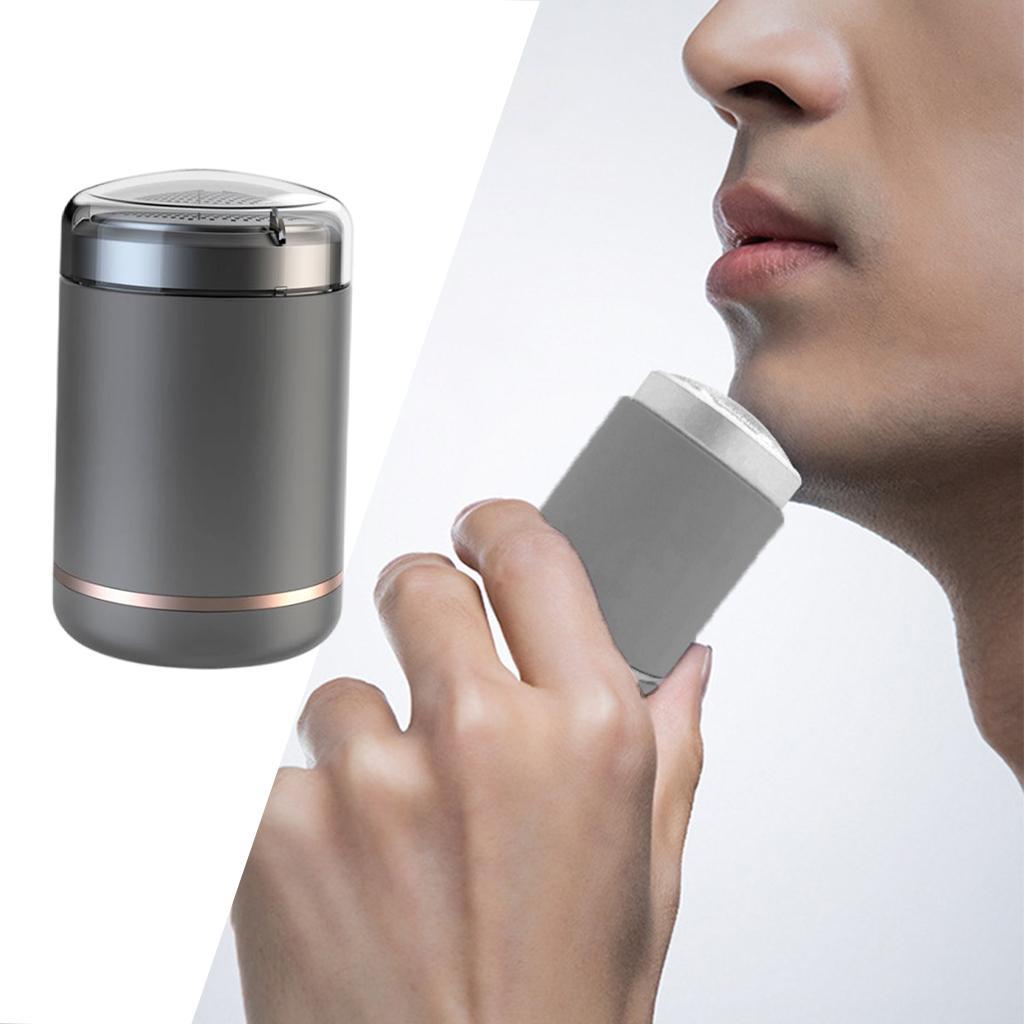 2x Electric Shaver for Men,Portable Mini USB Rechargeable Cordless Compact Rotary for Travel Home Use