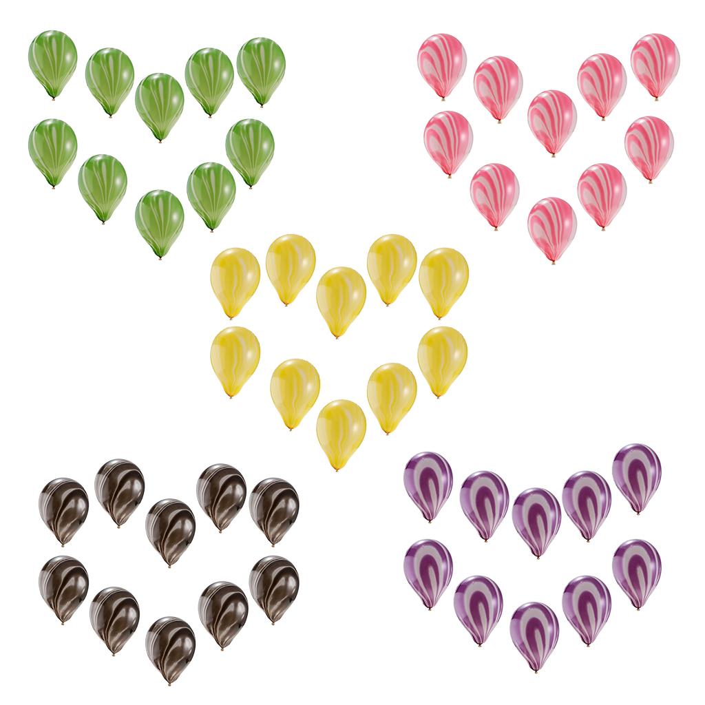 10pcs Agate Color Painted Latex Balloons Wedding Birthday Party Decor