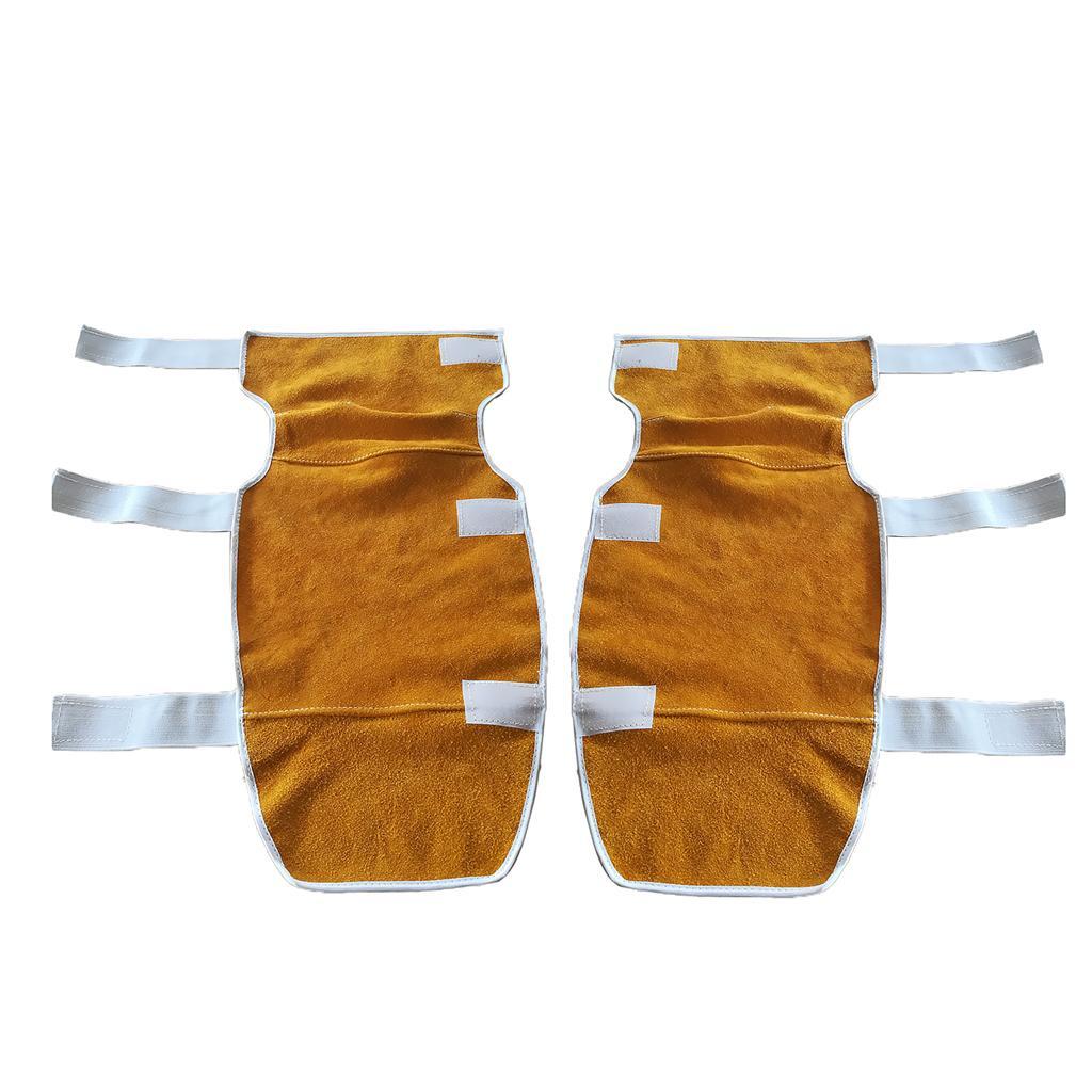 1 Pair Adjustable Welding Protective Knee Pads Flame Resistant for Welder