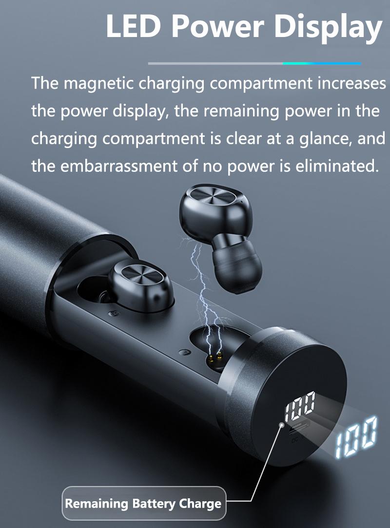 B9 TWS Bluetooth Không Dây Tai Nghe Có Mic Thể Thao Chống Thấm Nước Cảm Ứng Điều Khiển Tai Nghe Không Dây Tai Nghe Nhét Tai Điện Thoại
