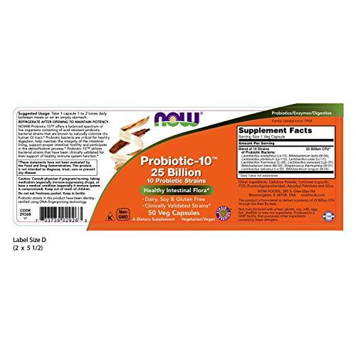 Viên Uống Bổ Sung 10 Chủng Lợi Khuẩn Now Probiotic-10 25 Billion