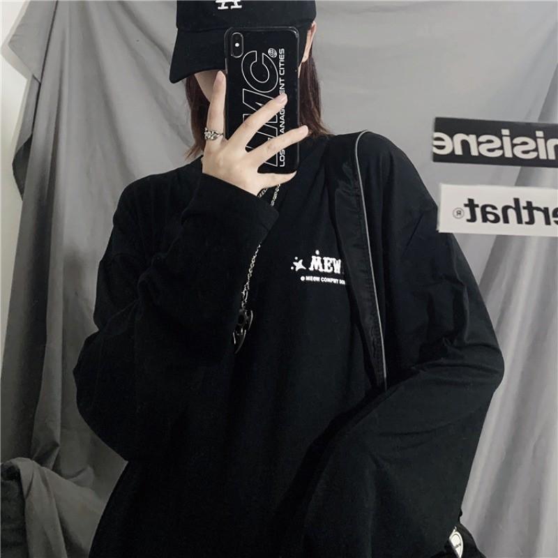 Áo thun ulzzang unisex đen trắng họa tiết back mới