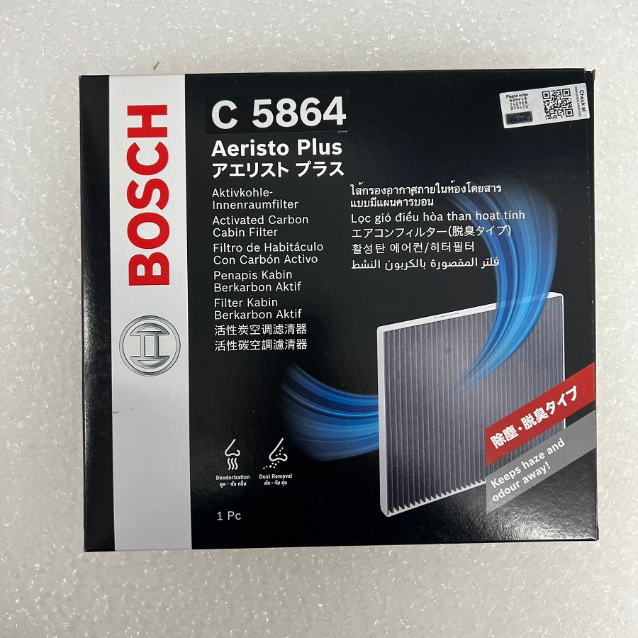 Lọc Điều Hòa Than Hoạt Tính BOSCH Ariesto Plus C5864 Cho Xe Honda Civic City, CRV, HRV, Jazz..