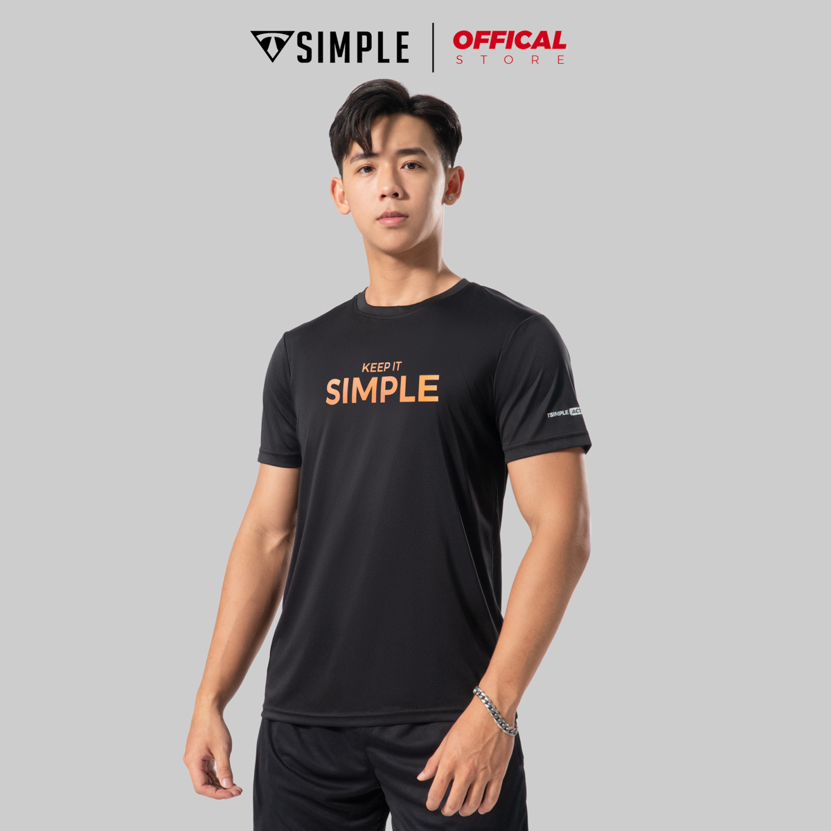 Áo Thể Thao Nam TSIMPLE cổ tròn tay ngắn tập gym vải thun lạnh thoáng mát co giãn chuẩn form Keep It Simple