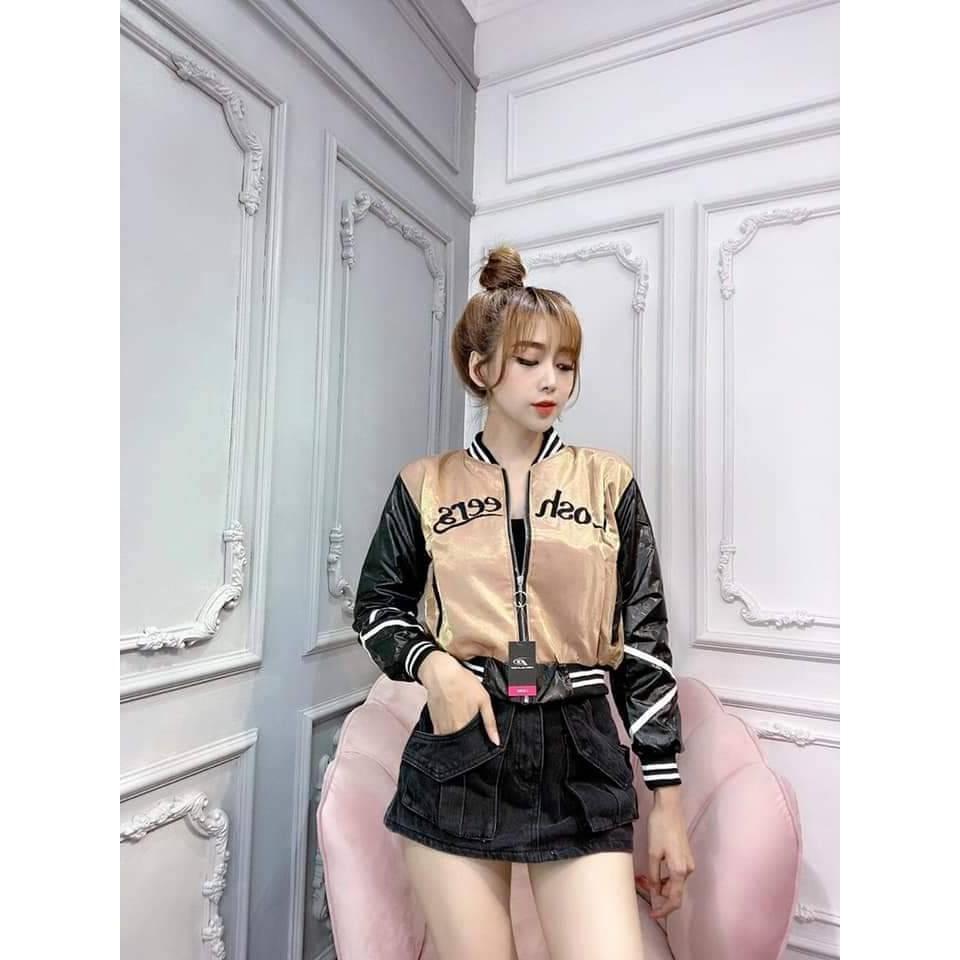 ÁO KHOÁC LỬNG NỮ PHI XÀ CỪ PHỐI DA BÓNG CỰC ĐẸP HÀNG ĐỘC VNXK CAO CẤP