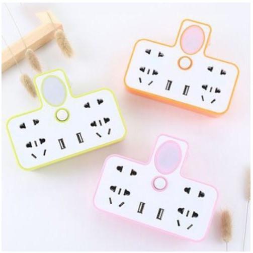 Ổ điện phát sáng CHỮ T 4 ổ 2 usb - cắm 3 chấu