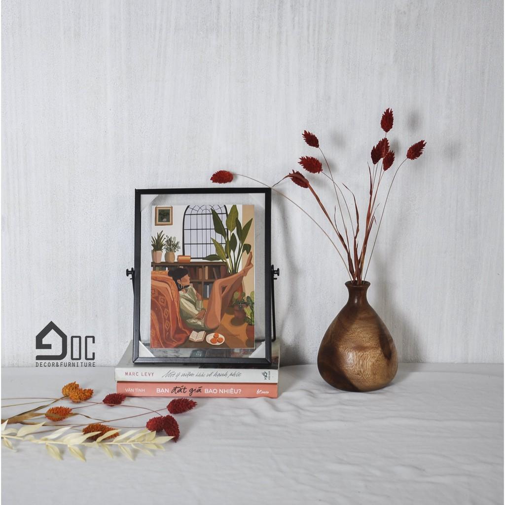 Khung ảnh để bàn hiện đại mặt kính viền kim loại cao cấp nhiều kích thước - Miễn phí in ảnh Góc decor