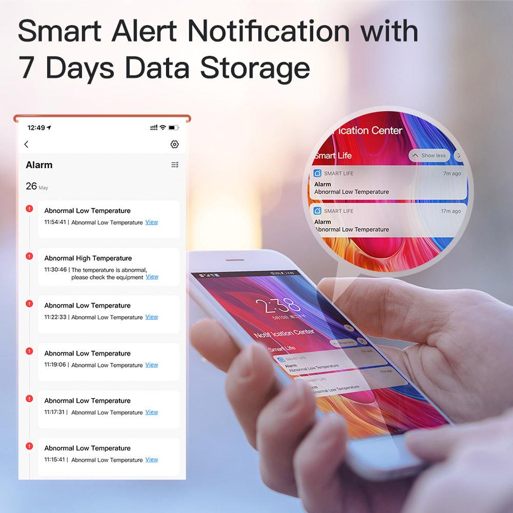 Bộ điều khiển nhiệt độ kỹ thuật số WiFi thông minh với các chức năng sưởi ấm và làm mát, màn hình LCD cho bể cá kính
