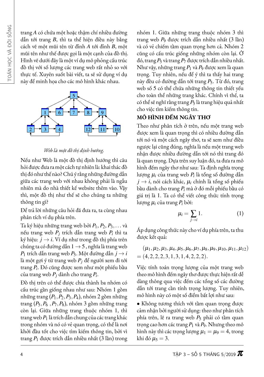 Tạp chí Pi- Hội Toán học Việt Nam số 5 / tháng 5 năm 2019