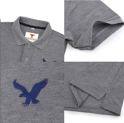 Áo thun polo nam tay lỡ chính hãng dokafashion dáng thể thao nam cao cấp được thêu logo sắc xảo tông màu cơ bản -combo 3 áo xám trắng đen - DBM307