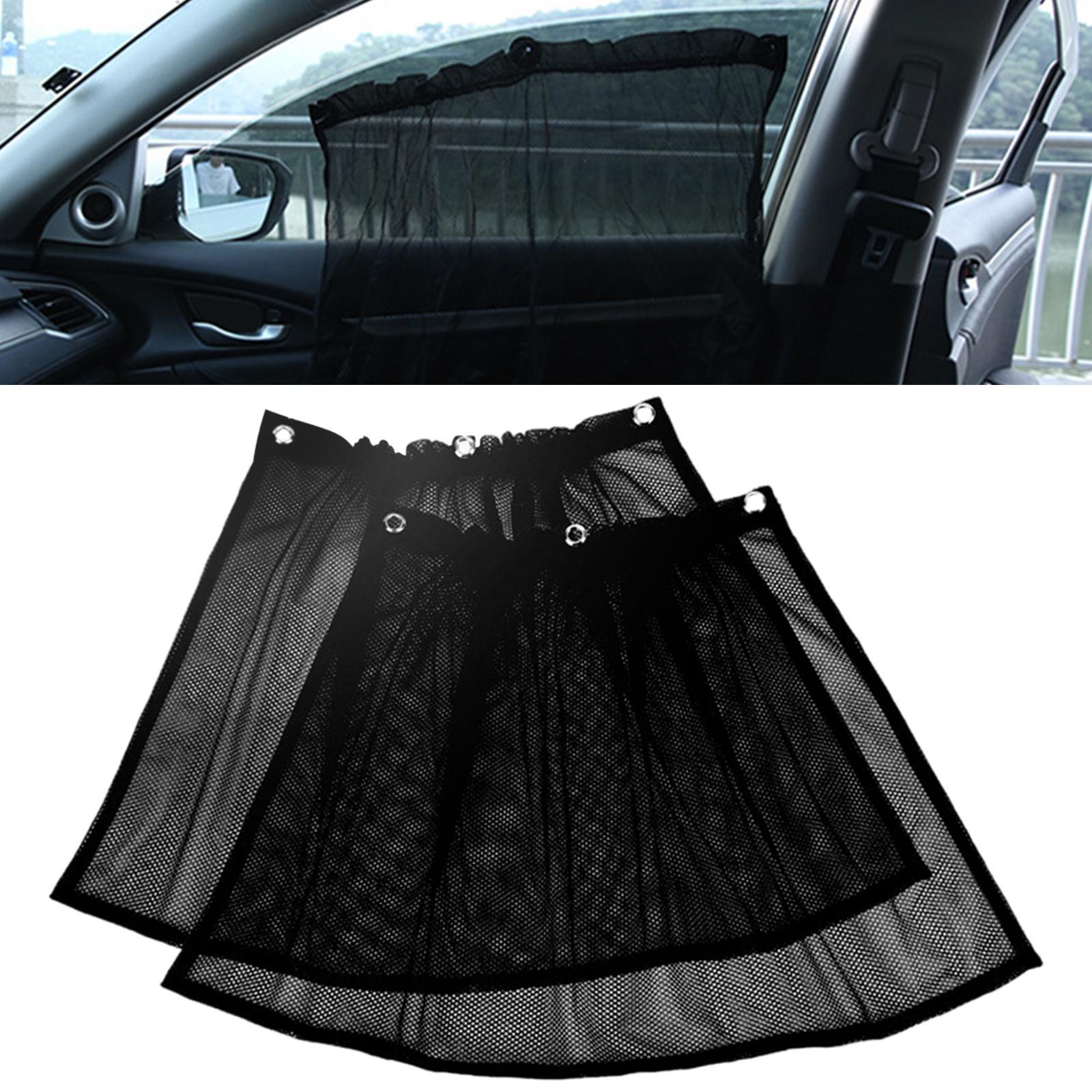 2x Side Window Car Sun Shade Curtain, Mesh Sunshade, Car Sun Side Window Mesh Curtain, Car Window Sun Shade Covers, Fit for Side Windows