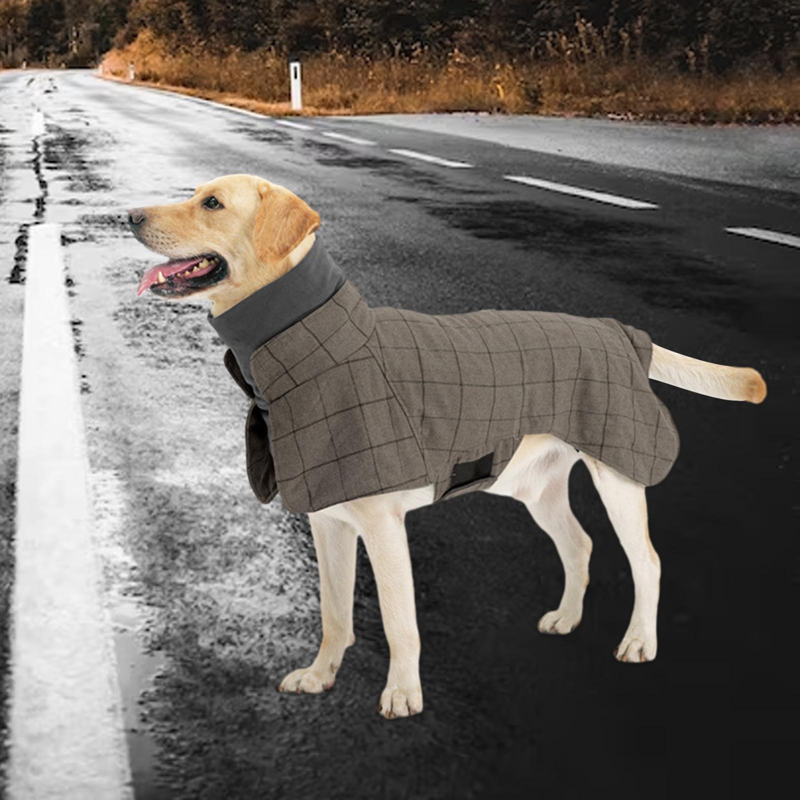 Stylish Dog Coat Warm Dog Jackets for Medium Large Dogs with Harness Hole Winter Apparel Suit for Park Walking Traveling Outdoor