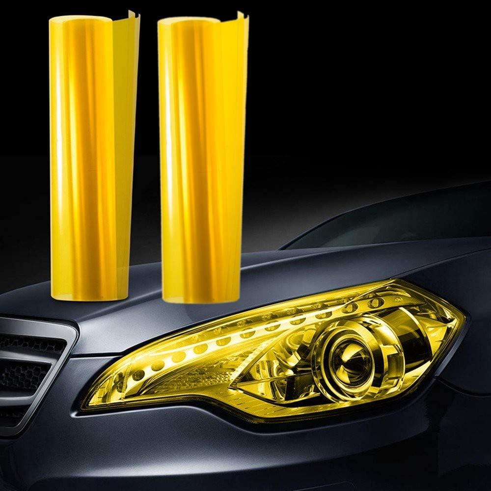 30cm x 200cm chiếu sáng xe Vinyl màu vàng phim cho đèn pha, đèn hậu, đèn sương mù, bảo vệ bìa, dán, thay đổi màu sắc ánh sáng xe
