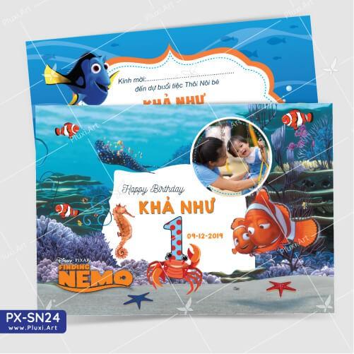Thiệp thôi nôi – sinh nhật theo yêu cầu Pluxi