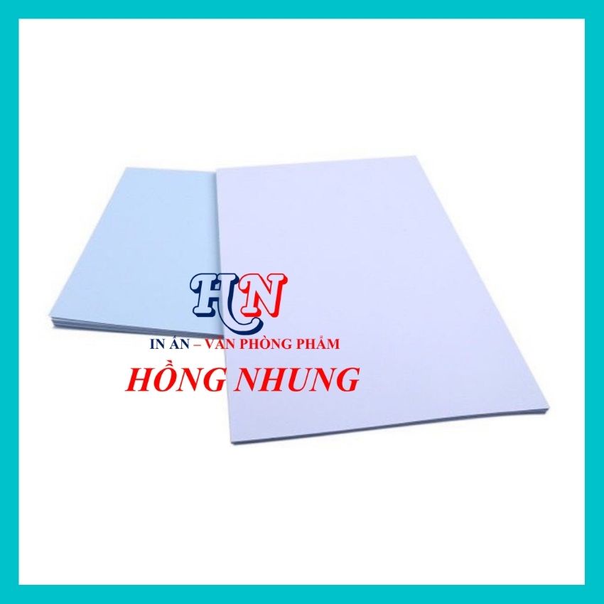 [HỒNG NHUNG] Xấp 100 tờ Decal A4 Đế Xanh - Siêu Dính, Mặt Giấy Mịn