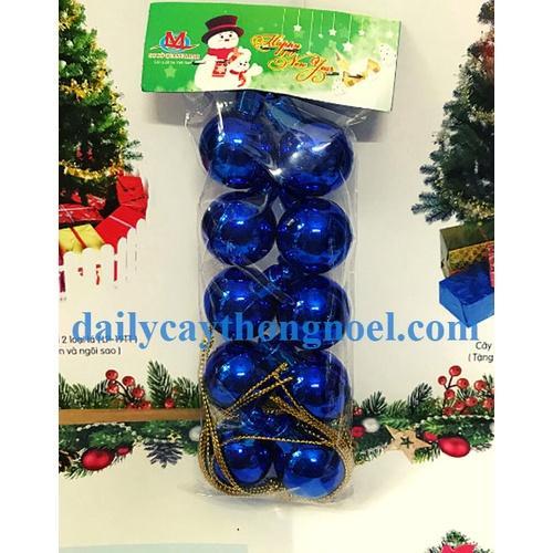 Quả châu bóng trang trí cây thông noel - Phụ kiện trang trí noel - 100li