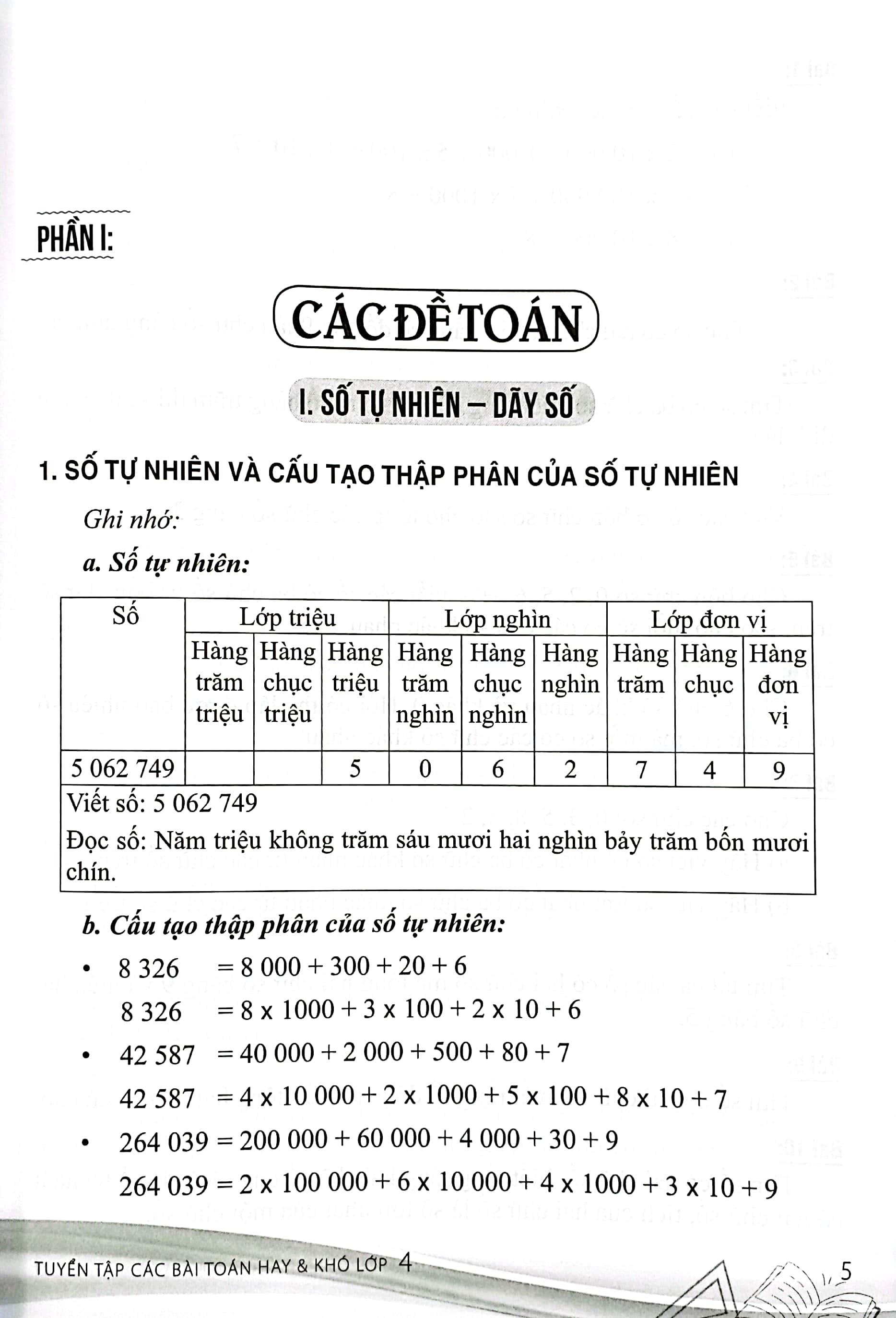 Tuyển Tập Các Bài Toán Hay Và Khó 4 (Theo Chương Trình Giáo Dục Phổ Thông Mới)