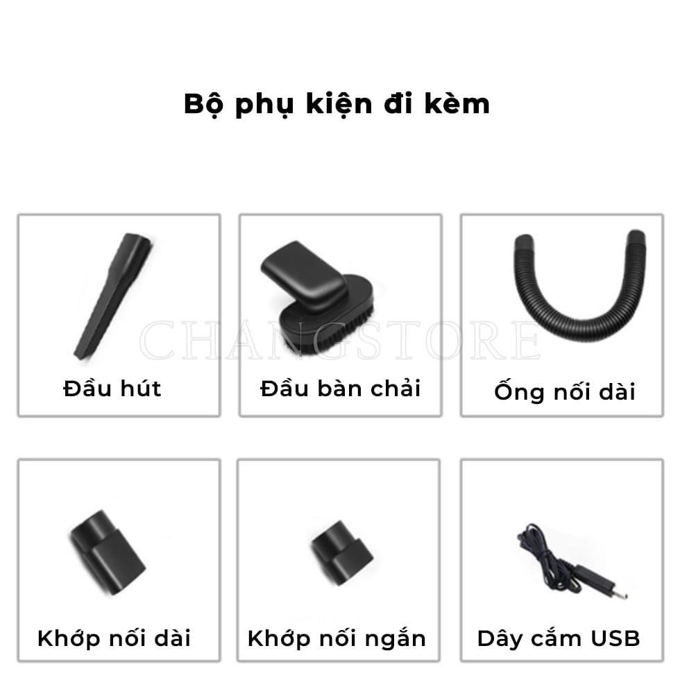 Máy Hút Bụi Sạc Pin Cầm Tay Dễ Dàng Di Chuyển Và Sử Dụng, Kết Hợp Nhiều Đầu Hút Đa Dạng