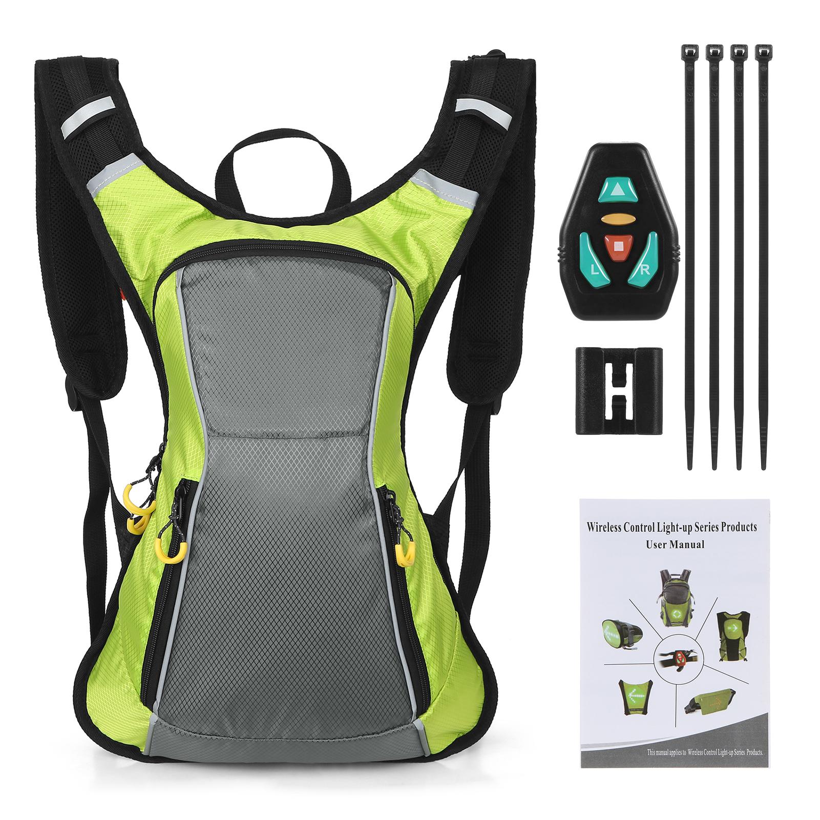 Áo Vest Balo Bền Siêu Nhẹ Chống Nước Ipx5 Phù Hợp Cắm Trại Thể Thao Ngoài Trời Leo Núi Có Đèn Led Báo Hiệu An Toàn Điều Khiển Từ Xa Không Dây