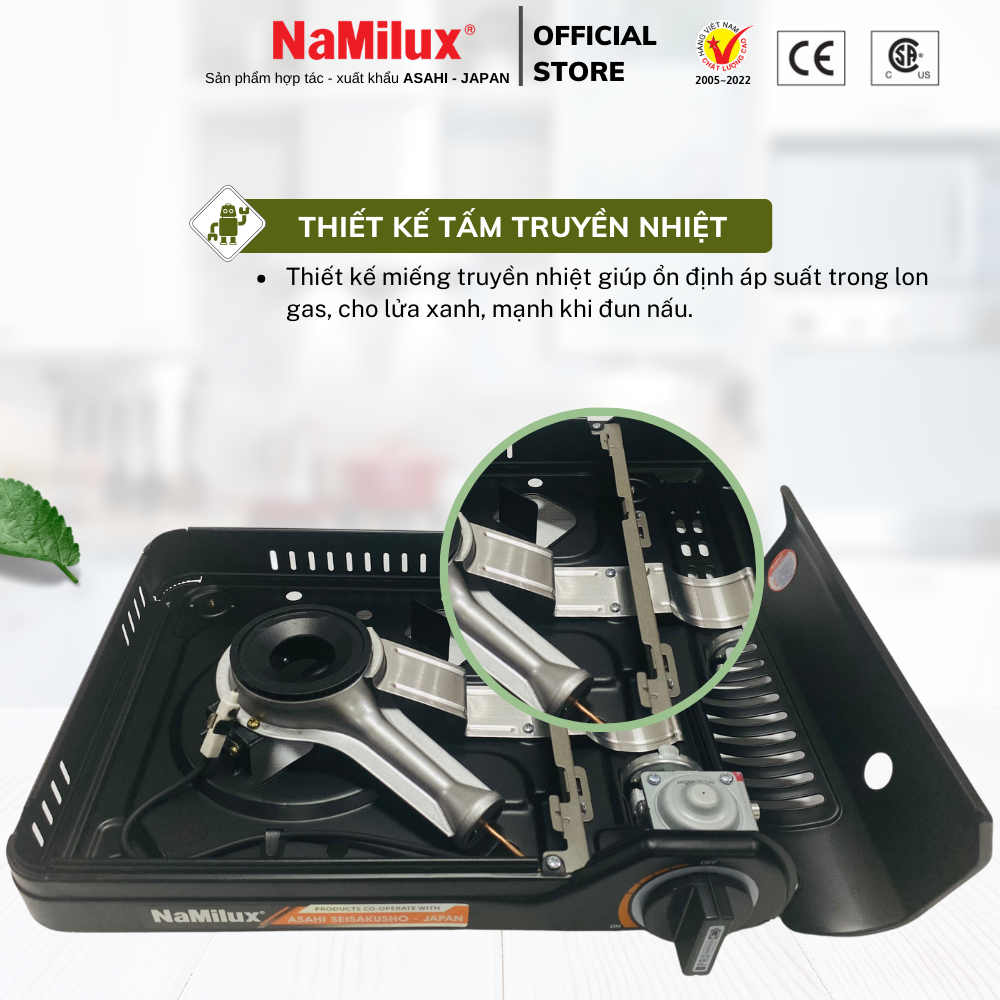 Bếp Gas Mini Cao Cấp PRO 3S NH-P3033PS│Van Ngắt Gas An Toàn 3 cấp│Công Suất Mạnh 3.1 Kw - Hàng Chính Hãng