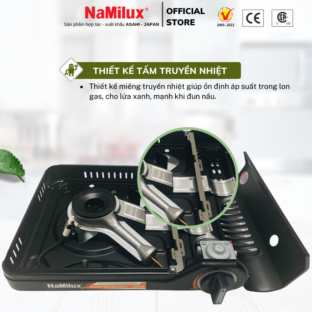 Bếp Gas Mini Cao Cấp PRO 3S NH-P3033PS│Van Ngắt Gas An Toàn 3 cấp│Công Suất Mạnh 3.1 Kw (2.700 kcal/giờ) - Hàng Chính Hãng