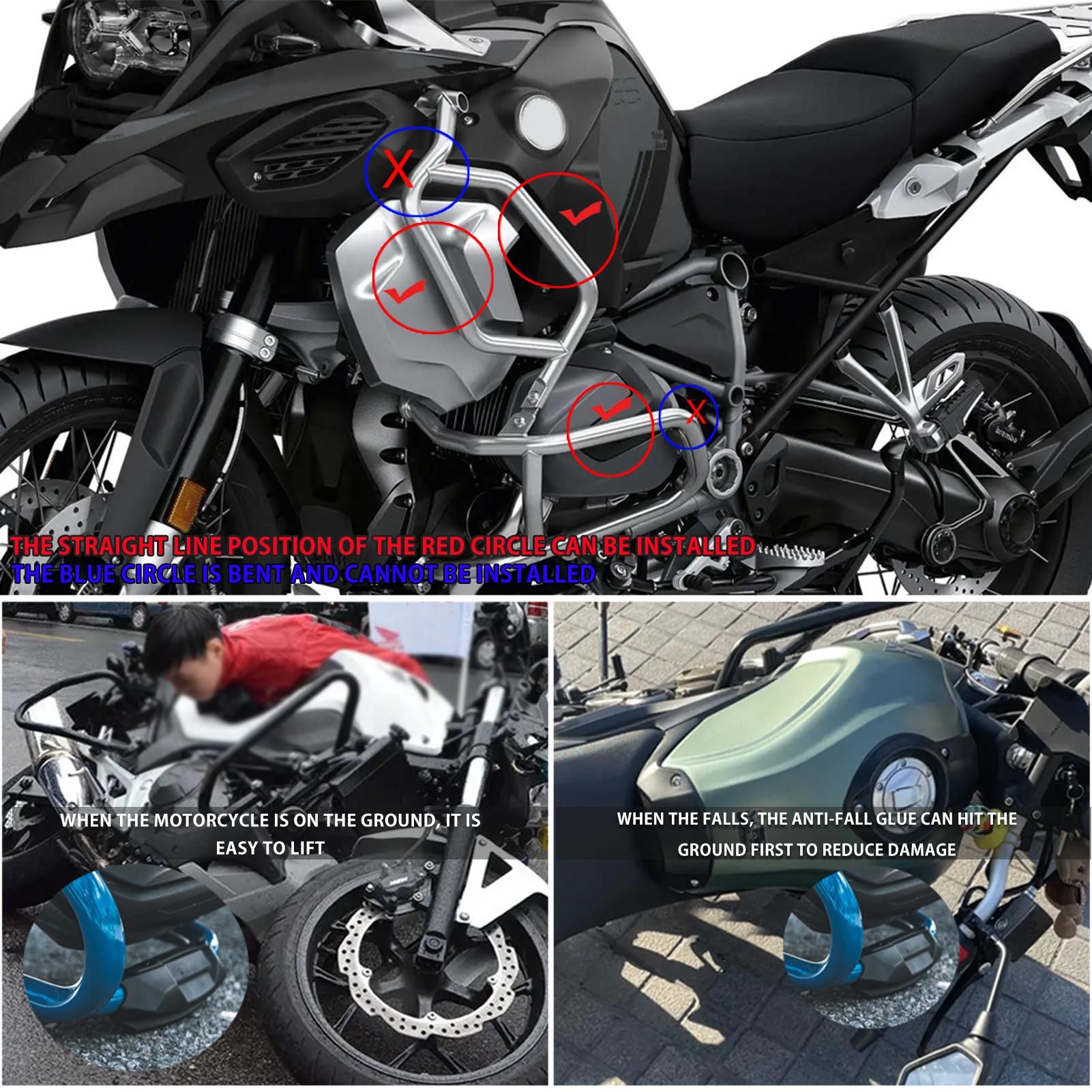 Universal 22mm 25mm Motorcycle Engine Guard Bumper Crash Bar Bumper Engine Guard Protector Decorative Block