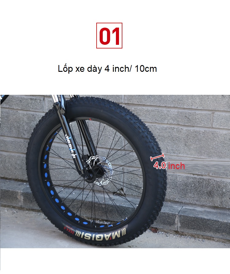 Xe đạp bánh béo 26inch 7 tốc độ khung cacbon siêu nhẹ