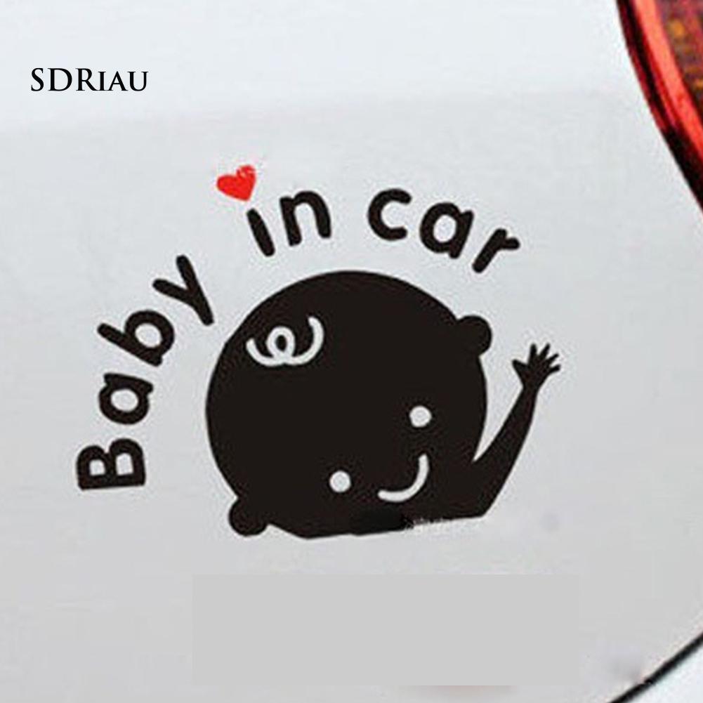 Sticker Dán Trang Trí Xe Hơi Họa Tiết Chữ Baby In Car