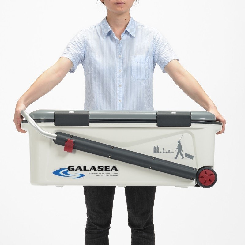 Thùng đá giữ nhiệt đa năng, tay kéo Galasea 50L, tặng kèm set 16 túi Zip - nội địa Nhật Bản