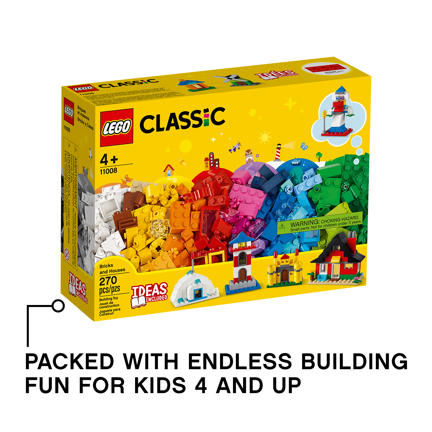 Mô Hình Lắp Ráp Lego Classic Gạch Sáng Tạo Nhà Cửa 11008 (270 chi tiết)