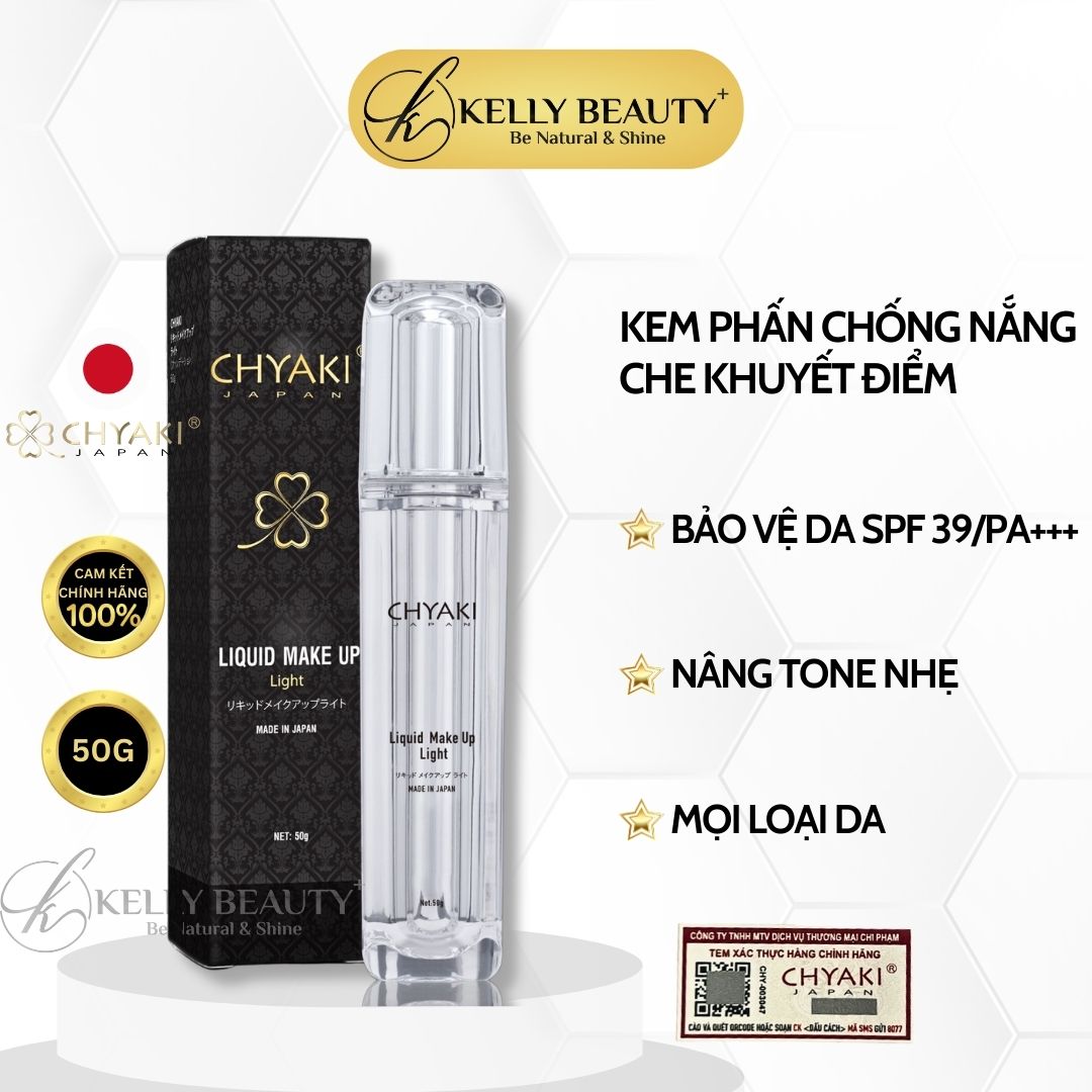 Kem Che Khuyết Điểm Chống Nắng Chyaki Liquid Make Up Light | Kelly Beauty