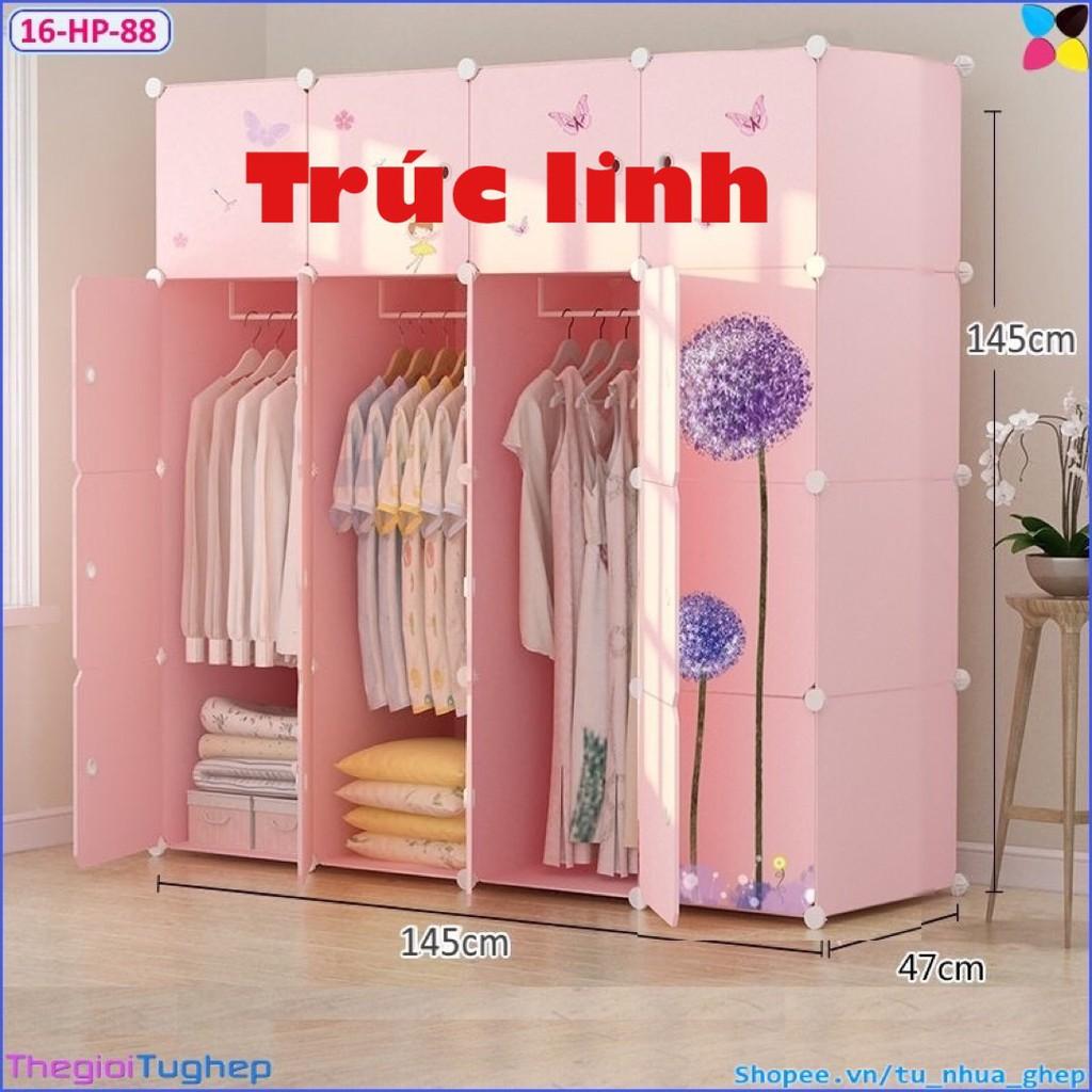 Tủ nhựa lắp ghép 16 ô loại sâu 47 cm (Mẫu mới)