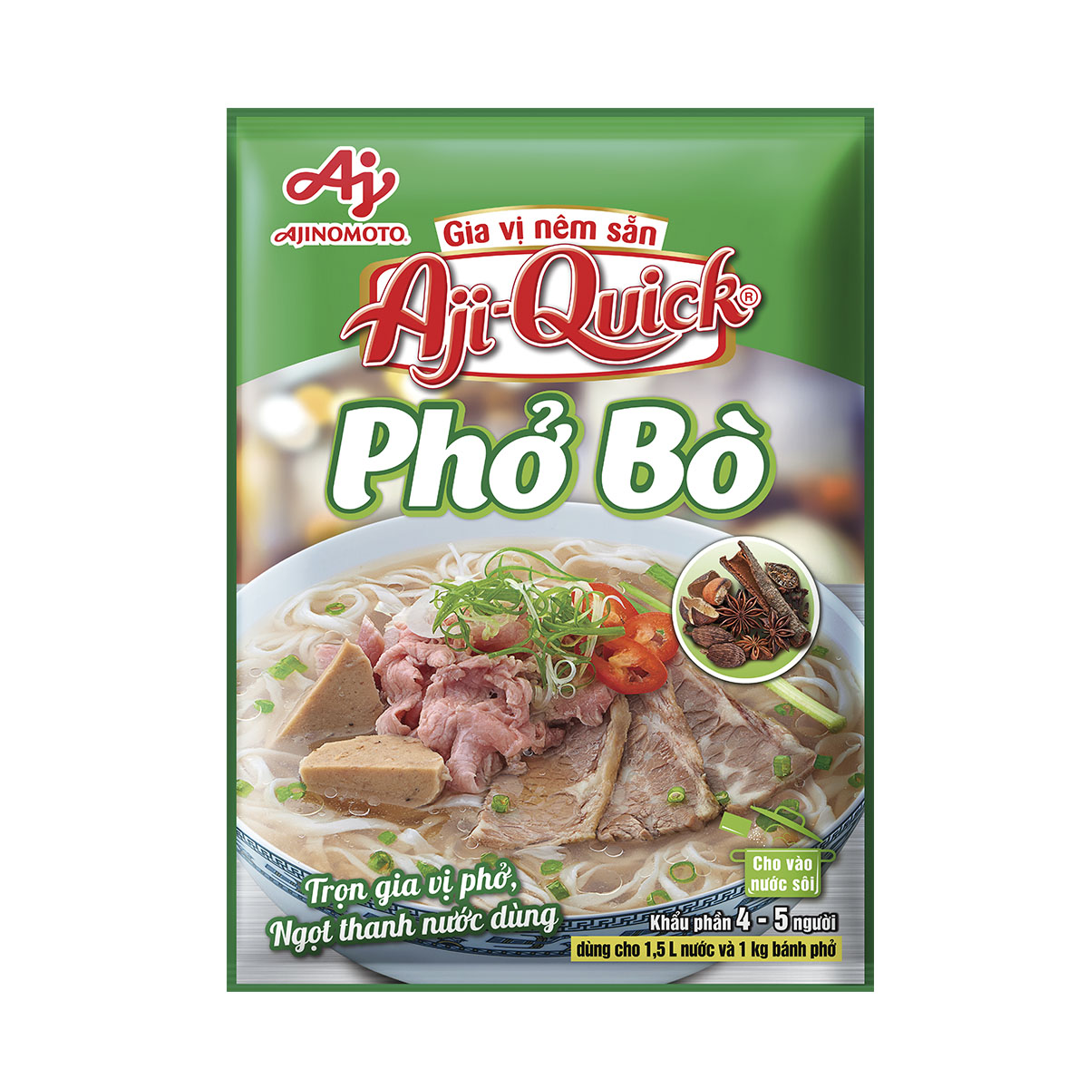 Combo 6 Gói Gia Vị Nêm Sẵn Aji-Quick® Phở Bò 57g/Gói