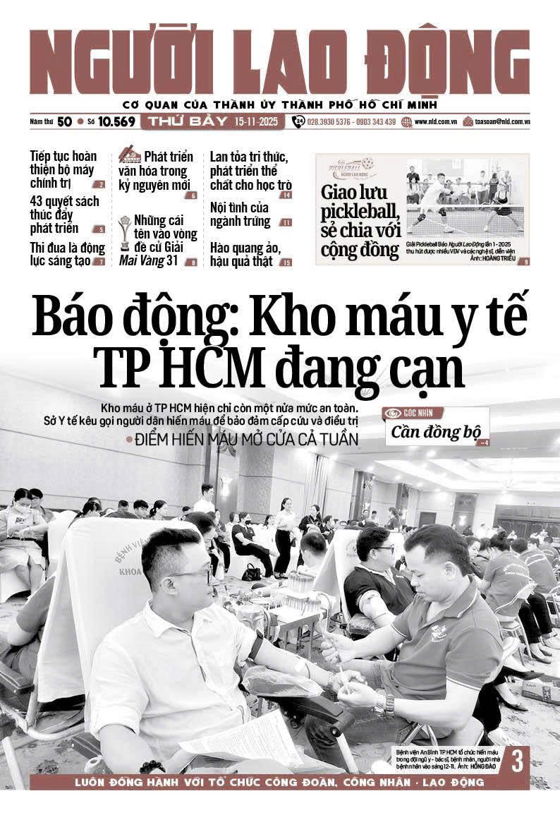 Nhật báo Người Lao Động từ ngày 10-11-2025 đến 16-11-2025