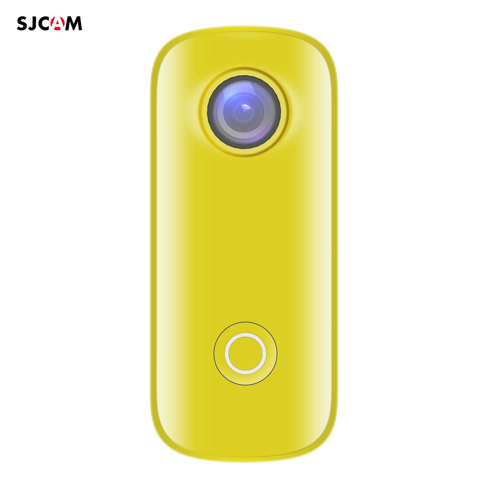 SJCAM C100+ Mini Action Camera 2K 30fps Video Digital Camera H.265 WiFi Connection with Waterproof Case Back Clip Lanyard
