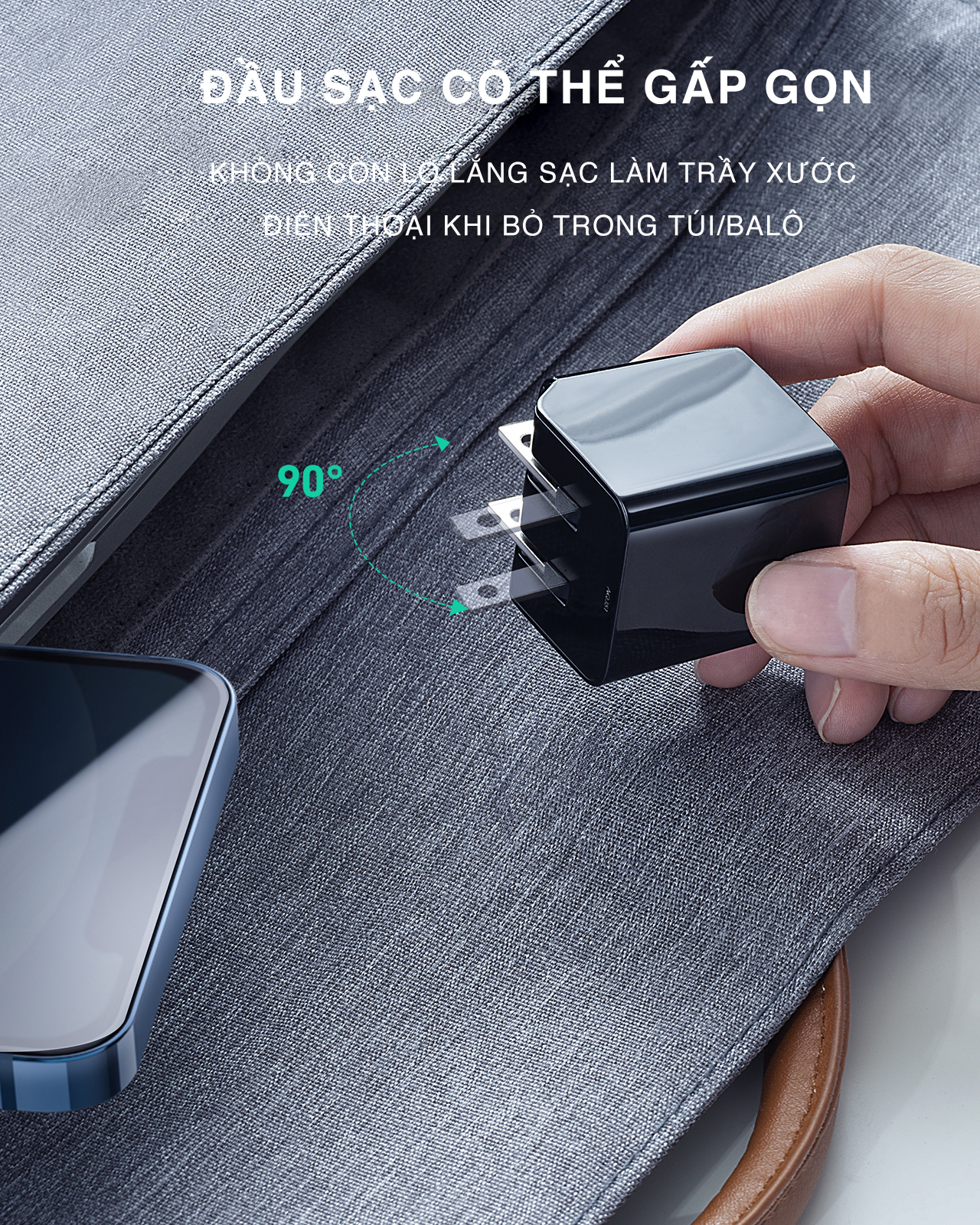 Củ sạc nhanh Aukey PA-Y30s công suất 30W, cổng USC -C Power Delivery - hàng chính hãng