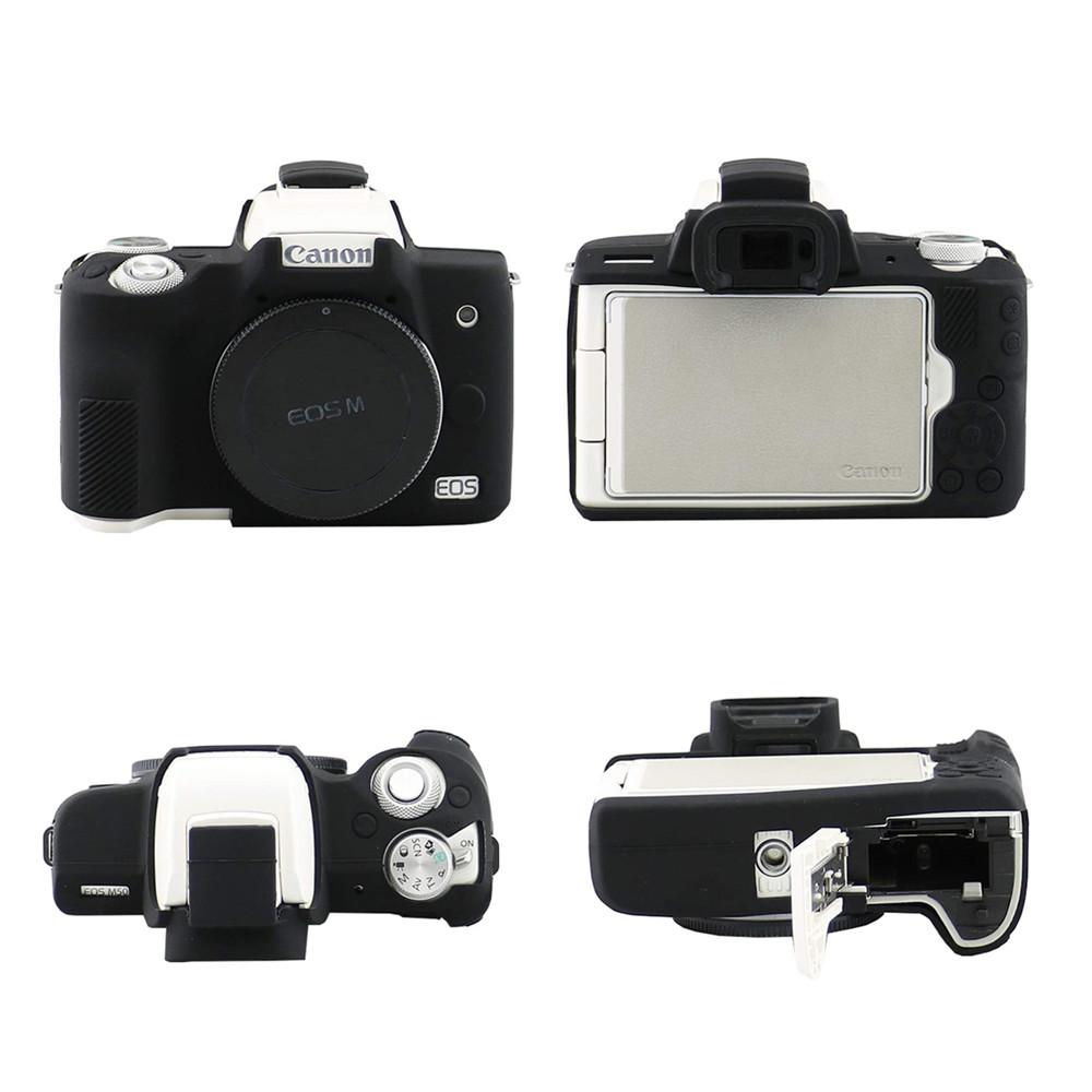 M50II Soft Silicone Armor Bao Da Bảo Vệ Vỏ Túi Máy Ảnh Cho Canon EOS M50 Mark II Màu sắc: Đen