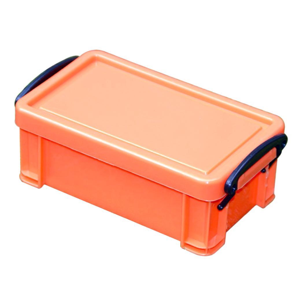 2X Home Furnishing Box 0.5L Latch Box Colorful with Lid Food Sealed Case Orange