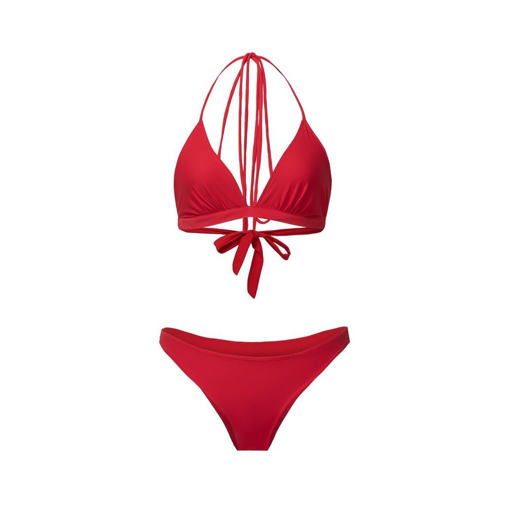 TATICHU - Halter Neck Triangle Tie Bikini Set - Bikini, đồ bơi 2 mảnh áo dây cột