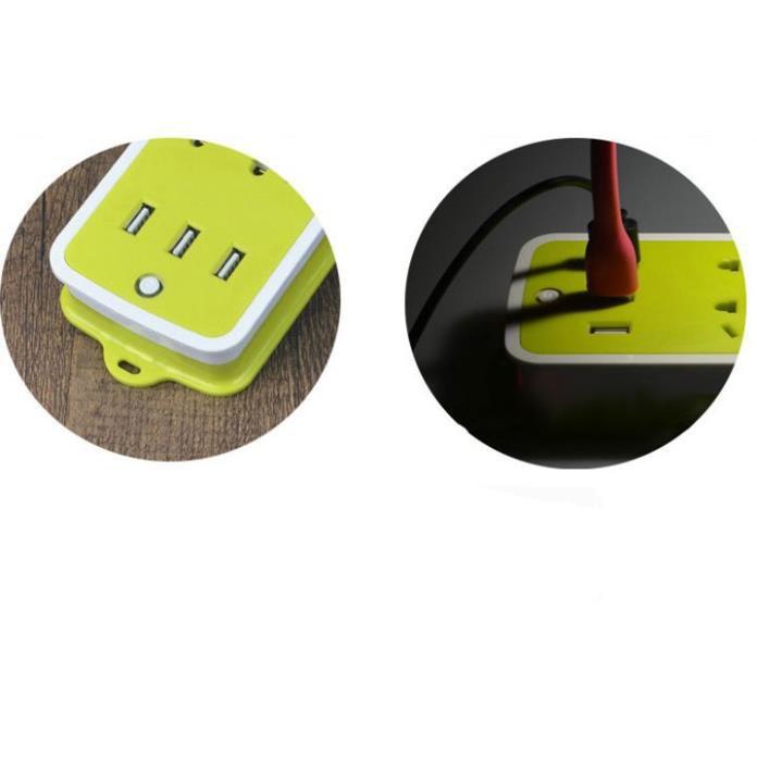 Ổ cắm điện đa năng có cổng usb sạc pin chuyển đổi thông minh chống giật phích dây dài 1m