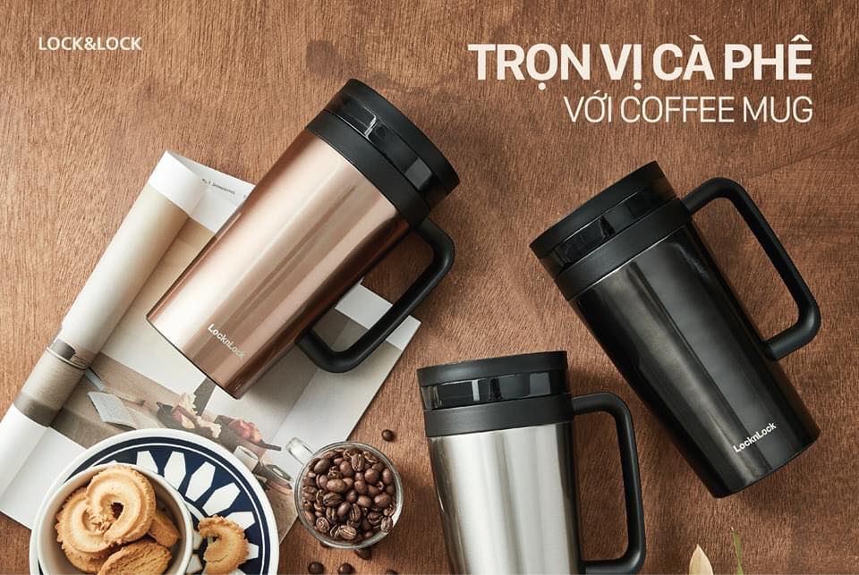 Ly giữ nhiệt Lock&Lock Coffee Filter Mug LHC4197 580ml - Hàng chính hãng, Có lưới lọc trà, Coffee bằng Inox, Chất liệu thép không gỉ, Giữ nóng hoặc giữ lạnh tốt Kèm ống hút Inox 304
