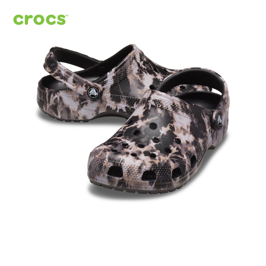 Giày lười clog unisex Crocs Bleach Dye - 207326-001