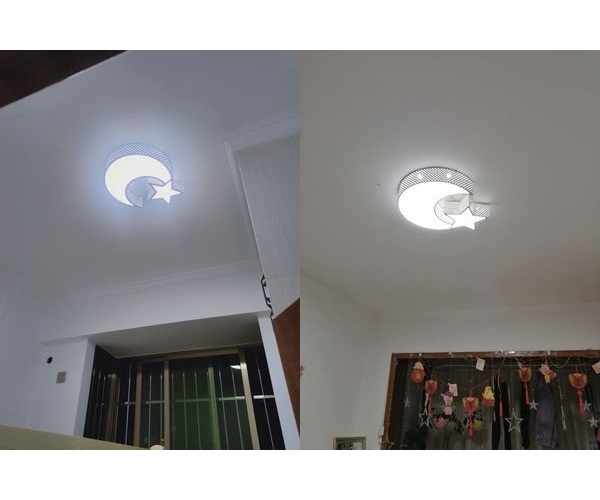Đèn trần BOSTE với 3 chế độ ánh sáng, tiết kiệm điện năng, trang trí nội thất sang trọng - kèm điều khiển từ xa - .