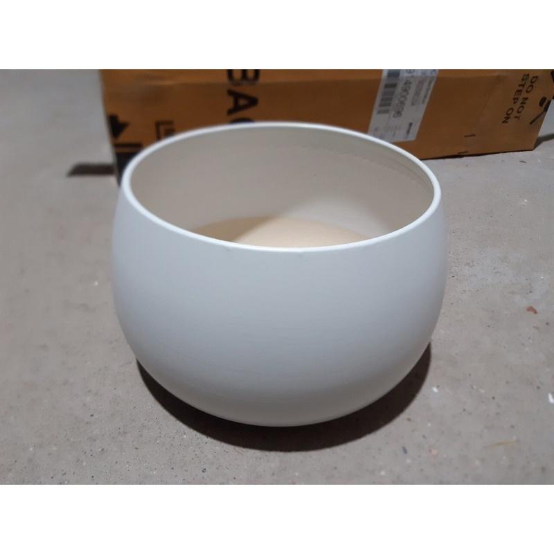 Chậu sứ men matt trắng đường kính 26cm