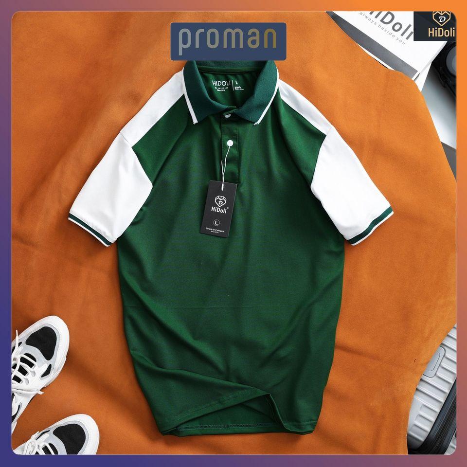 Áo Polo Nam cổ dệt phối tay, Áo thun nam có cổ chất liệu cotton cực đẹp AT09 - PROMAN